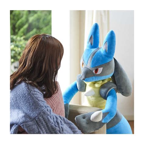 realistic lucario|life sized lucario plush.